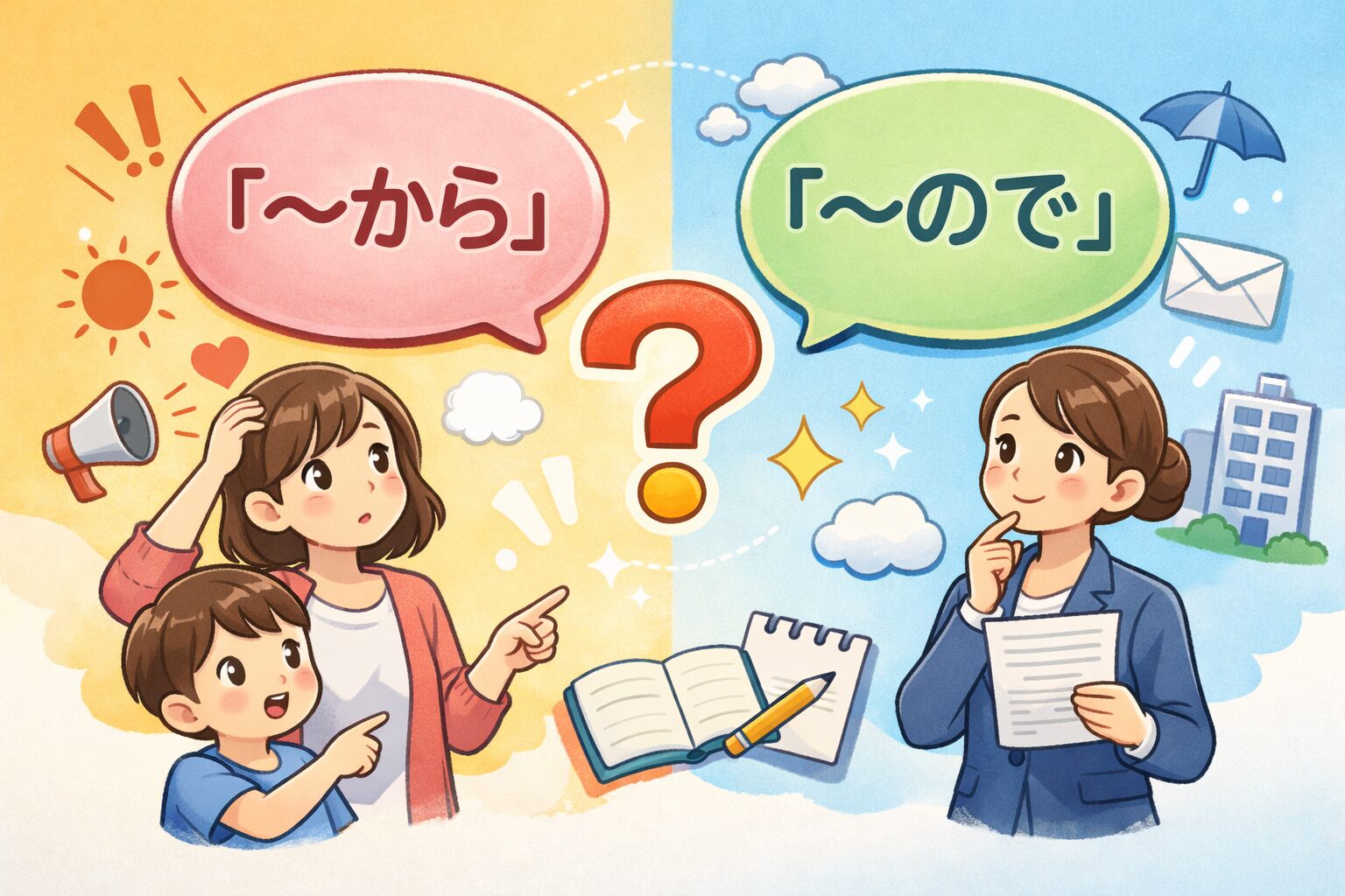 から」と「〜ので」の違いとは?迷わない使い分けのコツ|にほんごの分かれ道